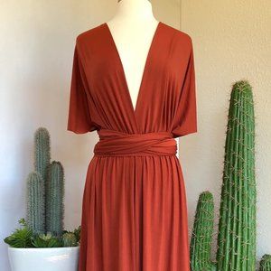 TERRACOTTA Bridesmaid Dress/ CUSTOM LeNGTHS/ Convertible Dress / Infinity Dress